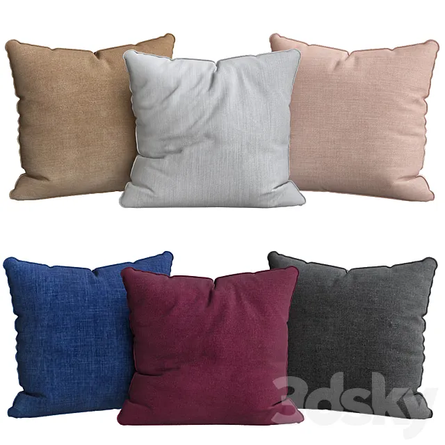 WASHED VELVET PILLOW COVERS 3D Model