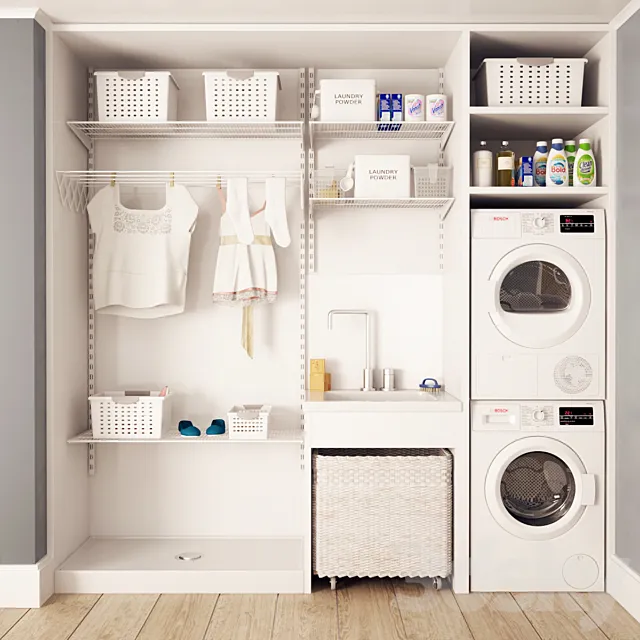 Washing and drying machine Bosch I Laundry 3DModel