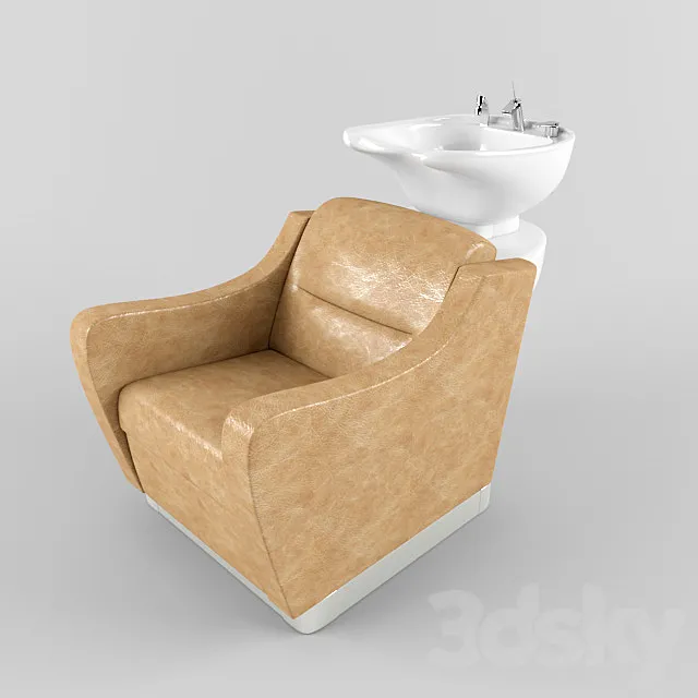Washing hair salon with armchair "Lavaggi" 3D Model