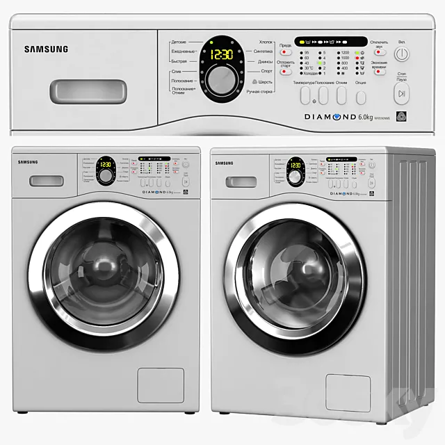 washing machine samsung 3D Model
