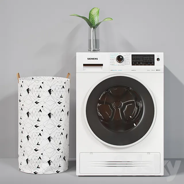 Washing machine Siemens WD15H541OE 3D Model