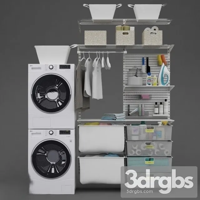 Washing Machines Decorations 3D Model Free