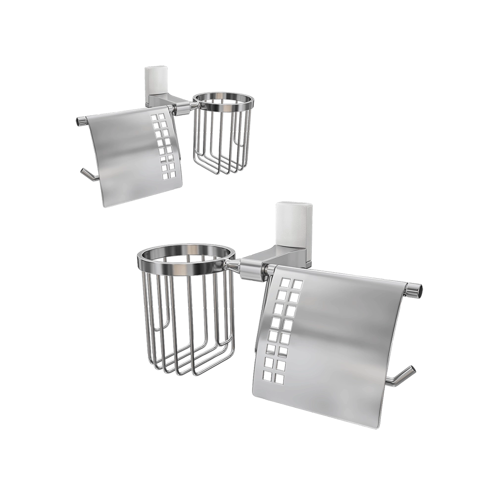 WasserKRAFT - Toilet paper and freshener holder Leine K-5059WHITE 3D Model