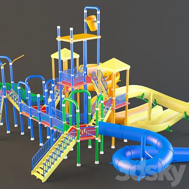 Water. children's slide 3DModel