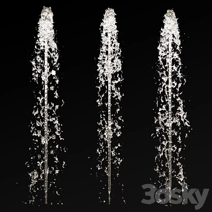 water fountain set 01 3D Model