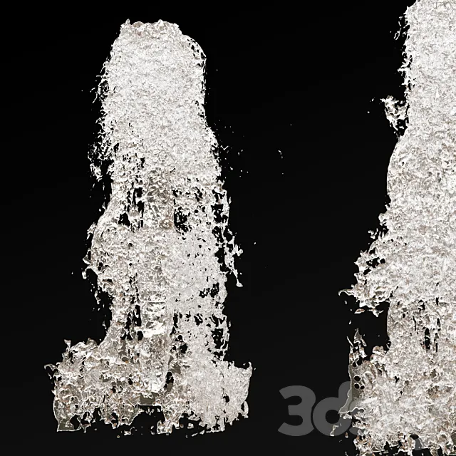 Water Fountain Set 02 3D Model