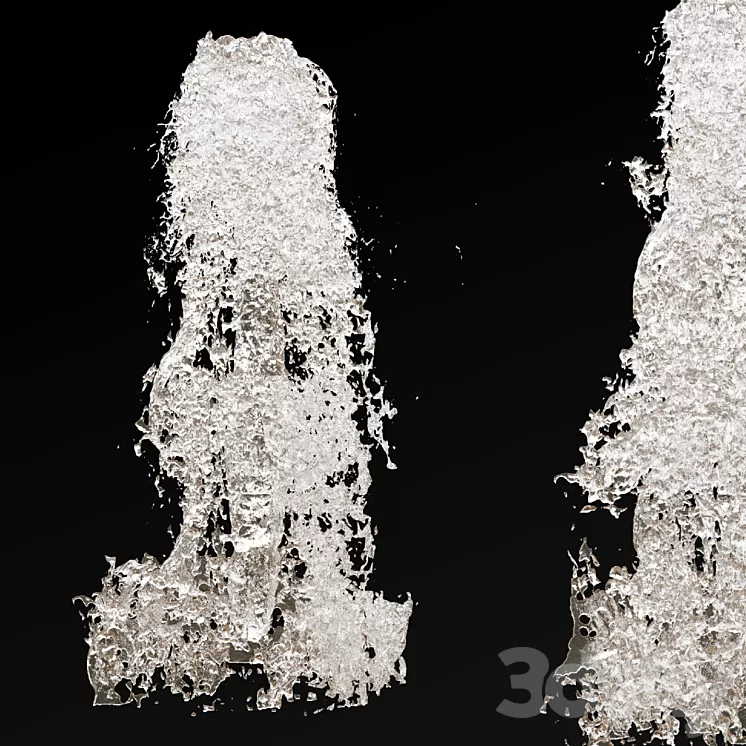 Water Fountain Set 02 3D Model