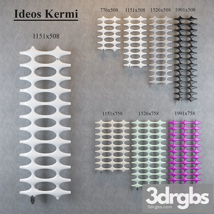 Water Heated Towel Rail Ideos Kermi 3D Model Free