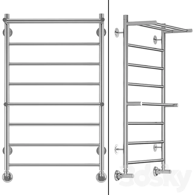 Water heated towel rail Terminus Ancona 80x55 (Ancona P8 500826) chrome 3D Model