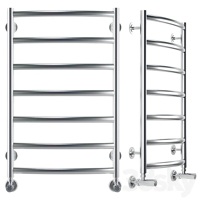 Water heated towel rail Terminus Atlanta+ P7 500x800 3D Model