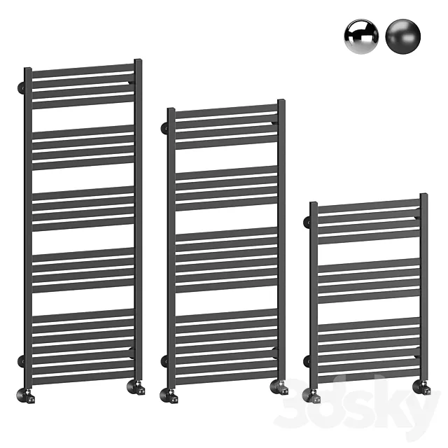 Water heated towel rail Terminus Tuscany 3D Model