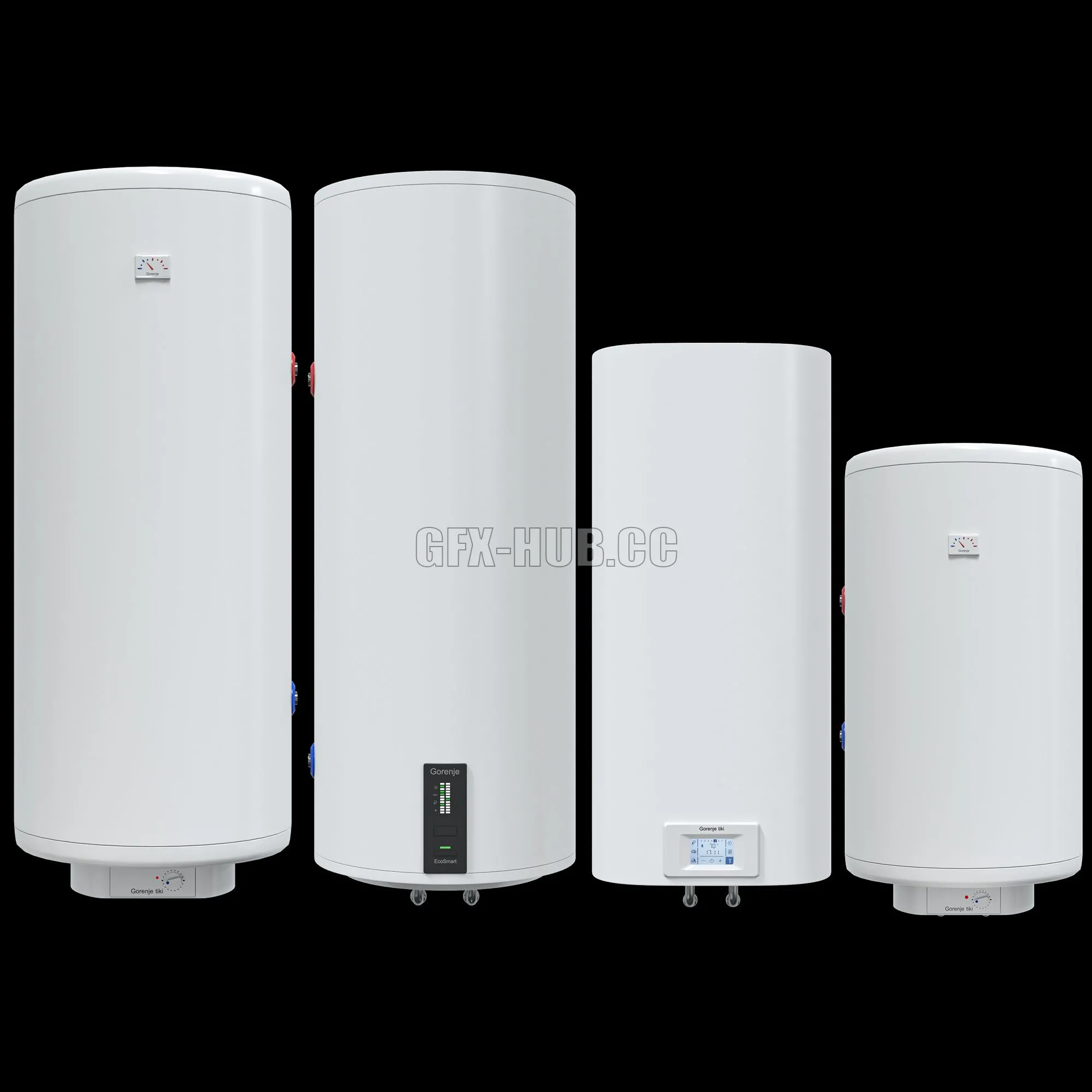 Water Heater Gorenje set 3D Model