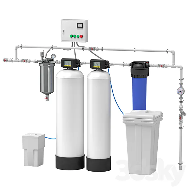 Water purification system 3D Model