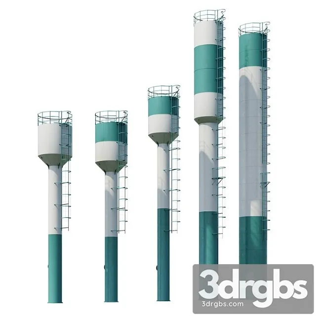 Water tower rozhnovsky 3D Model Download
