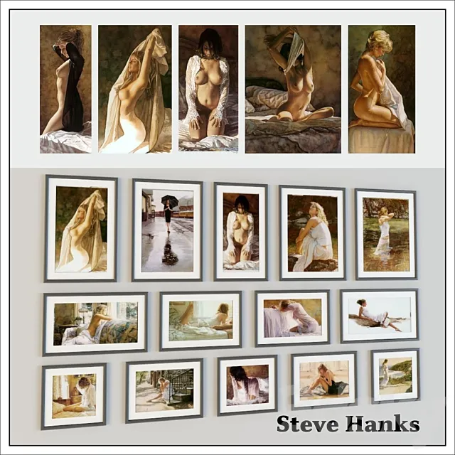 Watercolors Steve Hanks (19 pcs.) 3D Model