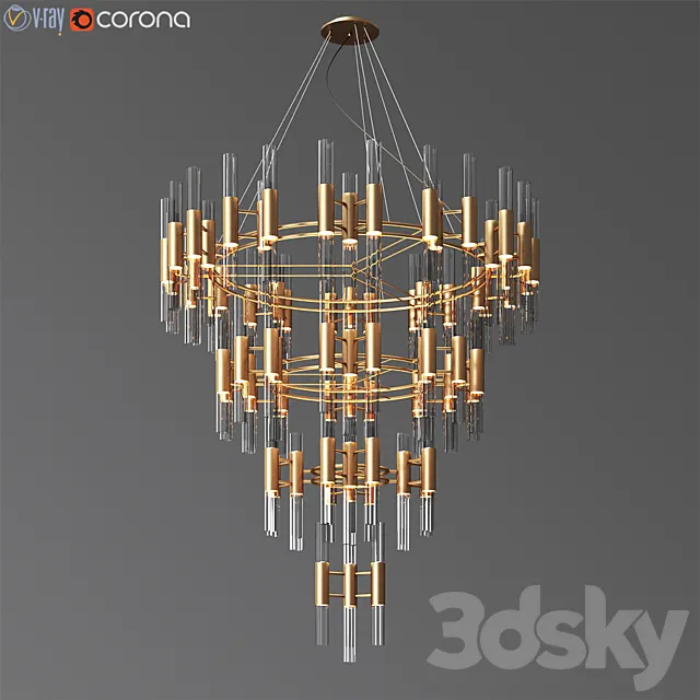 Waterfall chandelier luxxu 3DModel