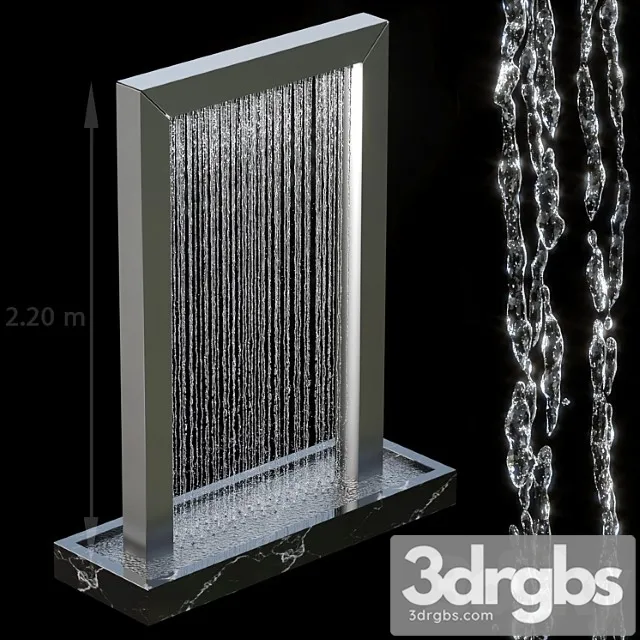 Waterfall fountains 004 3D Model Free