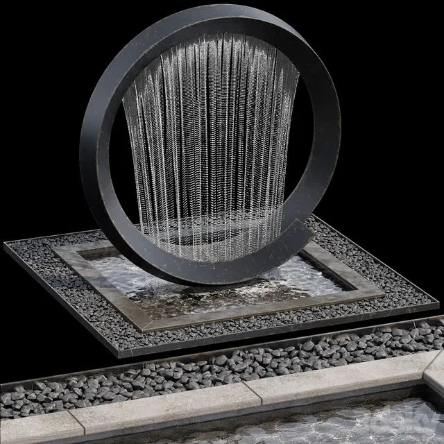 Waterfall fountains cascade 13 3D Model