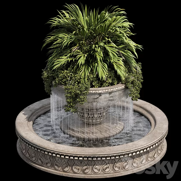 Waterfall fountains cascade 14 3D Model