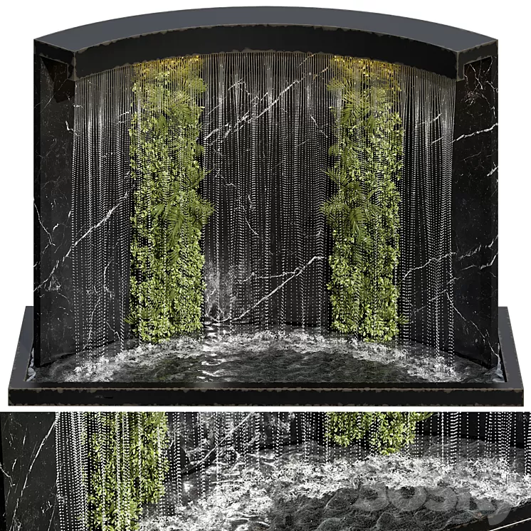 Waterfall fountains cascade 24 3D Model
