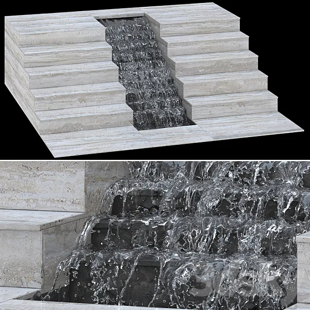 Waterfall fountains stairs_007 Free Download