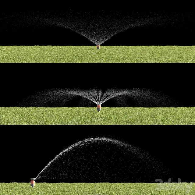 watering the lawn 3D Model