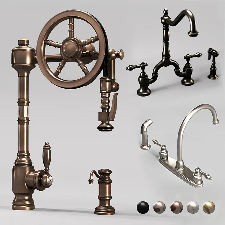 Waterstone and kingston faucets-Vol 01 3D Model Free