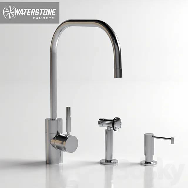Waterstone Fulton Kitchen Faucet Model # 3825-2 3D Model