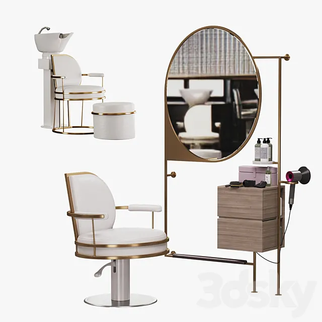 Watson Cindarella Hairdresser Workstation 3D Model