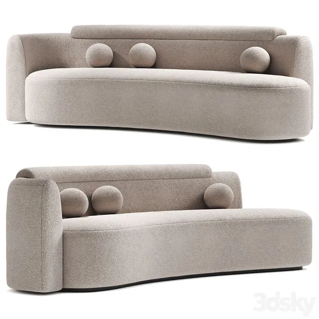 Wave sofa by Daniel Boddam 3D Model