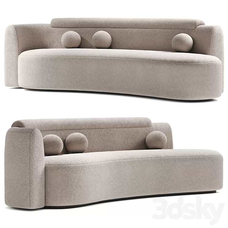 Wave sofa by Daniel Boddam 3D Model Free