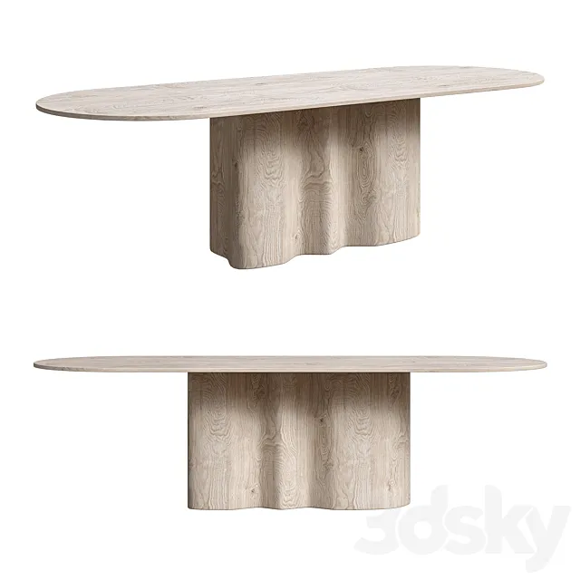 WAVES DINING TABLE 3D Model