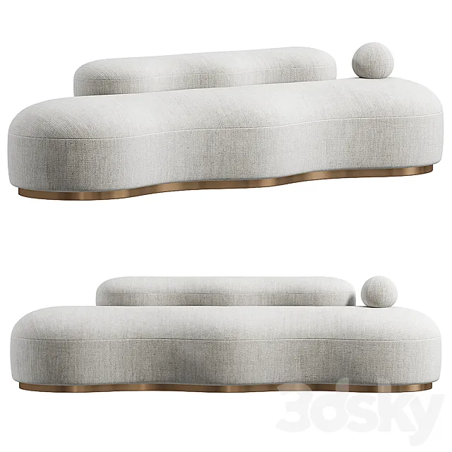 Wavy Sofa by Melis Tatlicibasi 3D Model