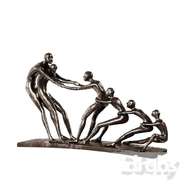 Wayfair bronze statuette war human 3D Model Free