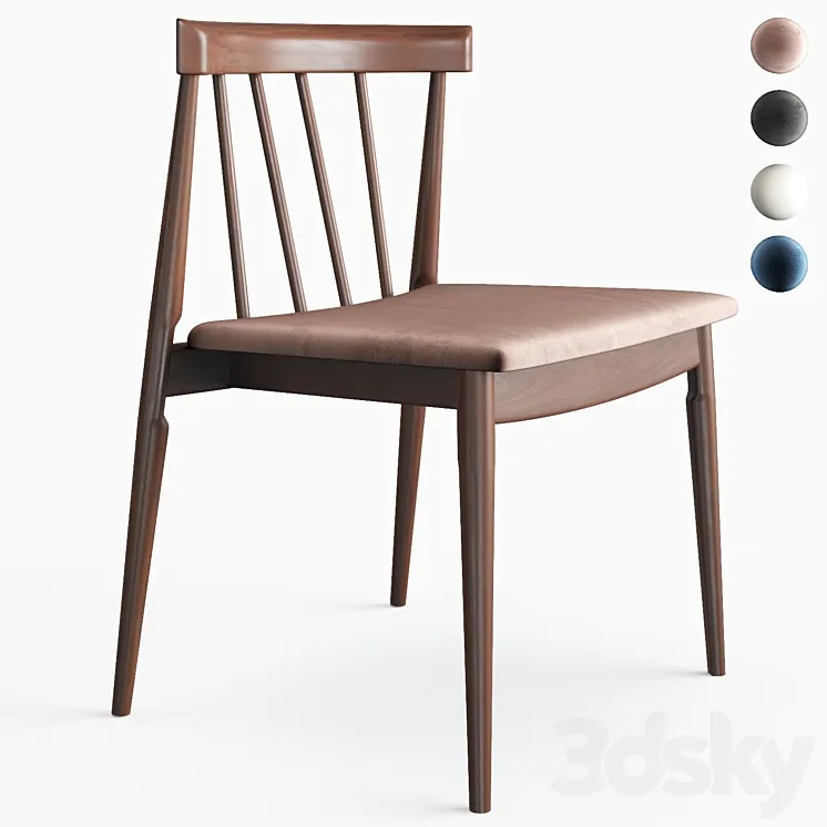 Wayfair Daquan Slat Back Side Chair 3D Model Free