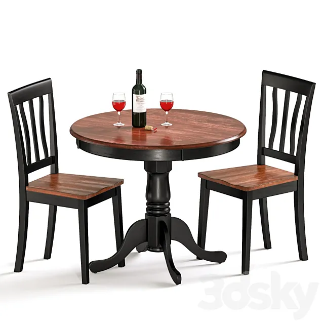 Wayfair furniture set 3D Model