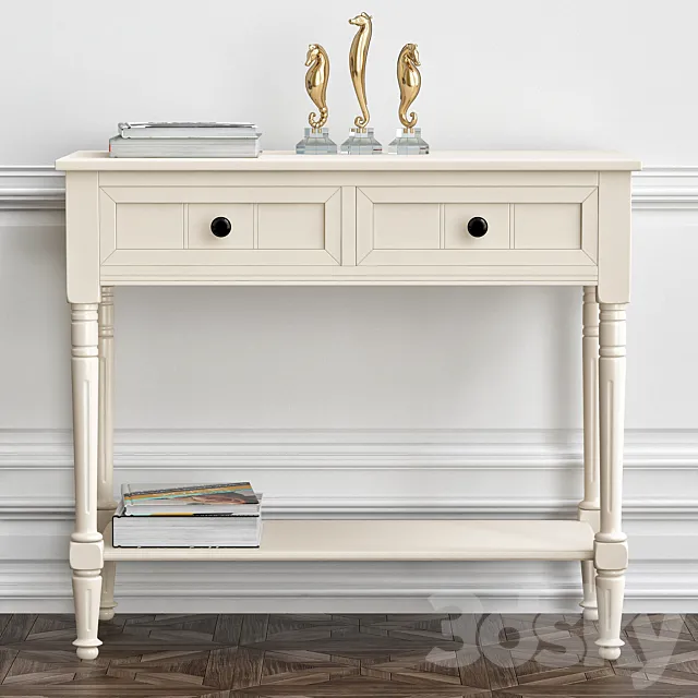 WayFair Manning 2 Drawer Console Table 3DModel