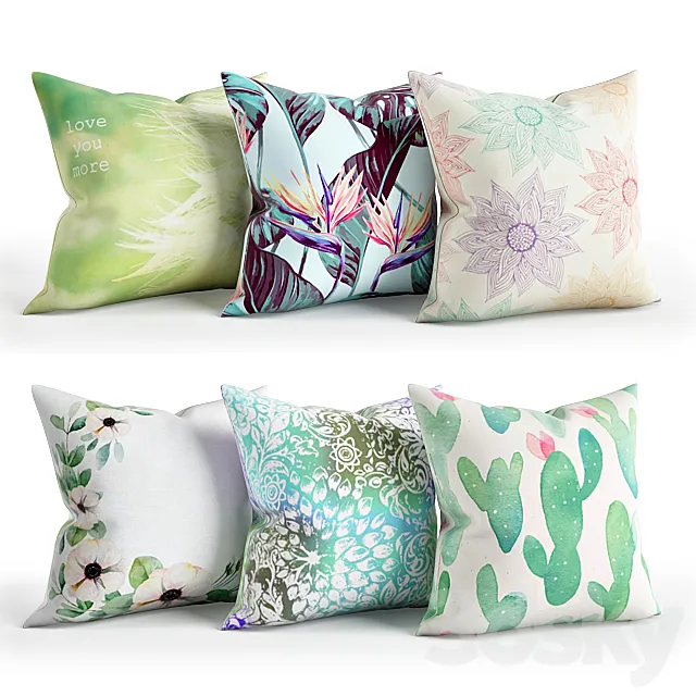 Wayfair Pillow Set 009 3DModel