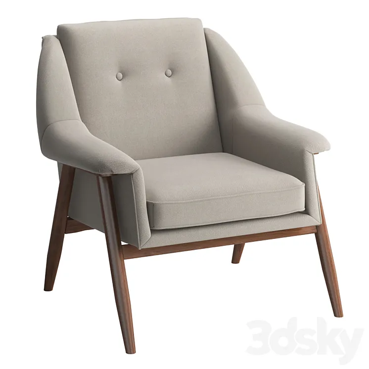 Wayfair Wide Lounge Chair 3D Model Free
