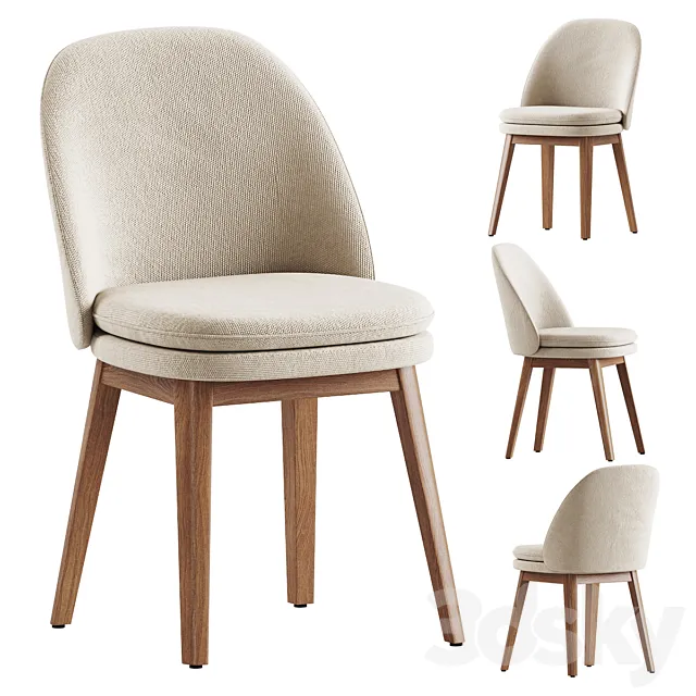 Wayne Side Dining Chair Westelm 3D Model