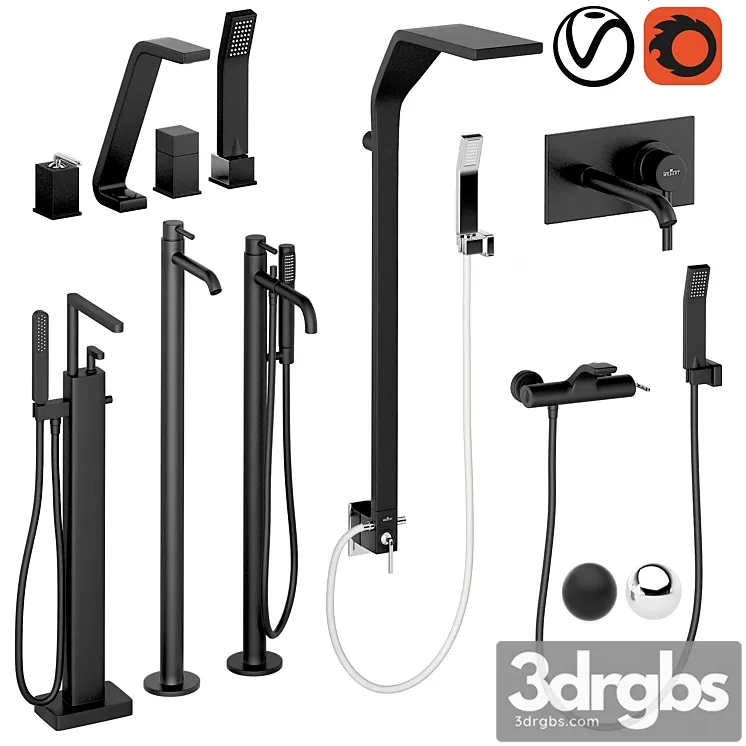 Webert Bathroom Set 3D Model Free