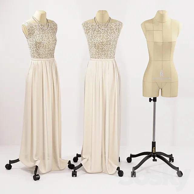 Wedding dress 3D Model