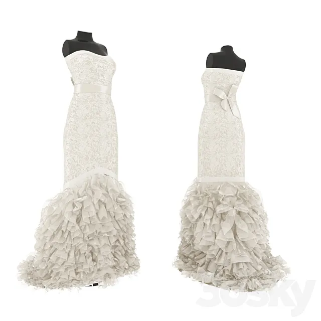 Wedding Dress 3D Model