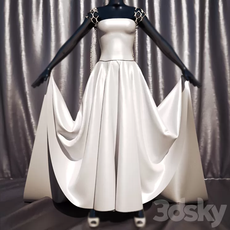 wedding dress 3D Model