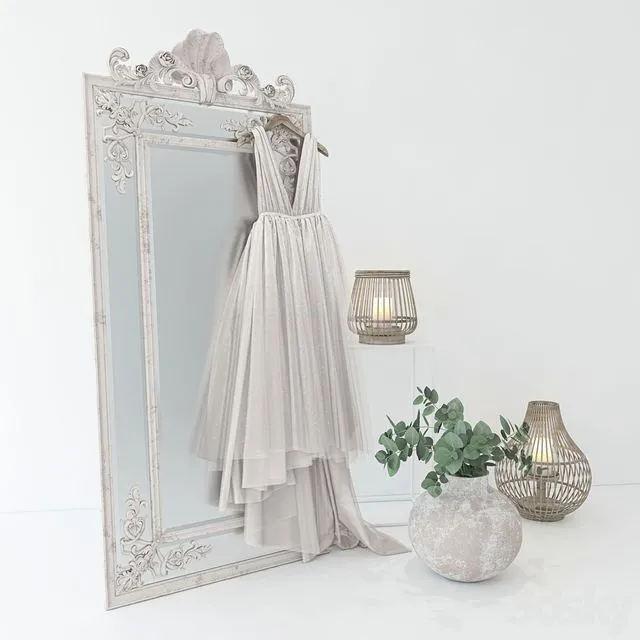 Wedding Set with dress 3D Model