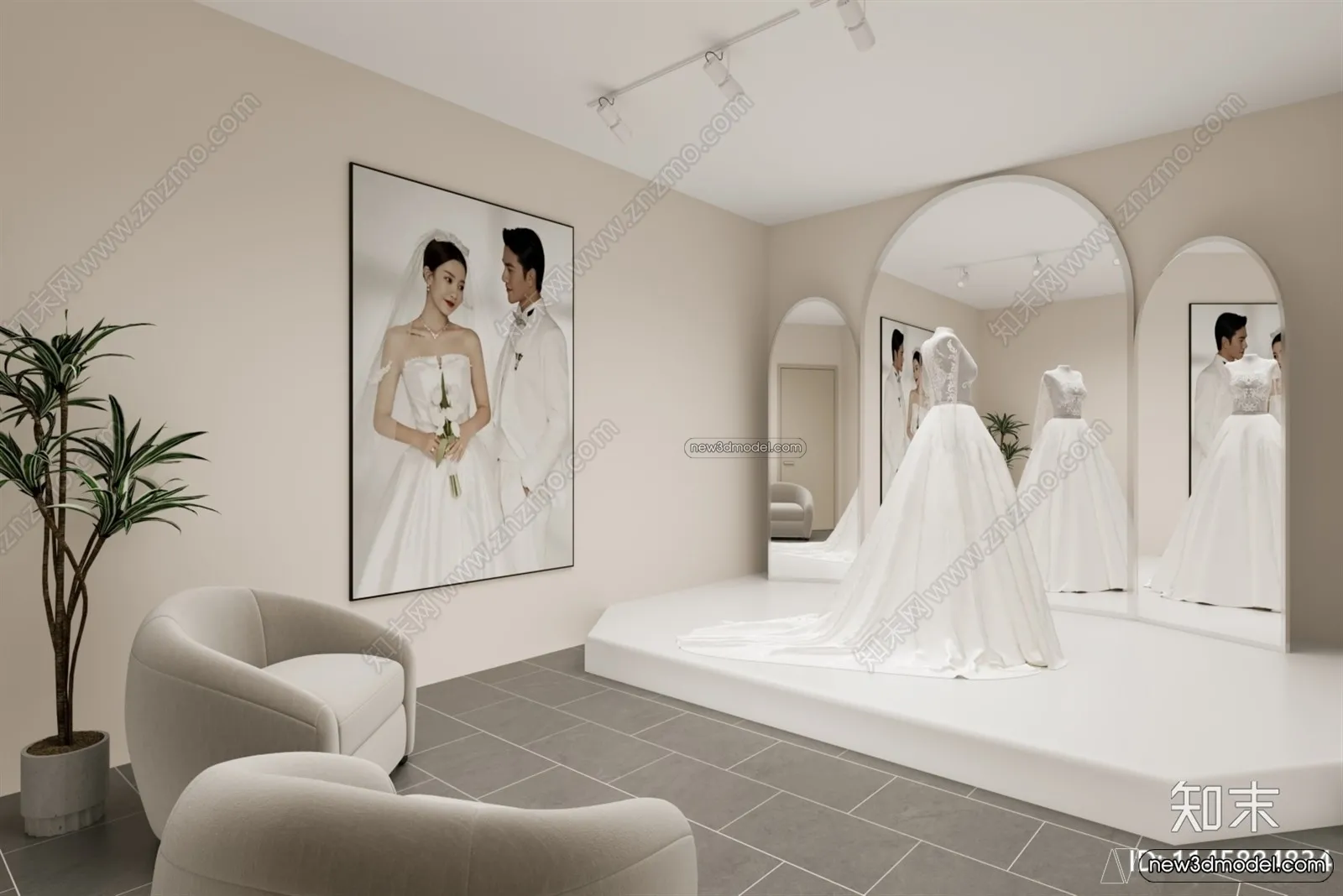 Wedding Studio - 3D Interior Scene - 3D Models - 022