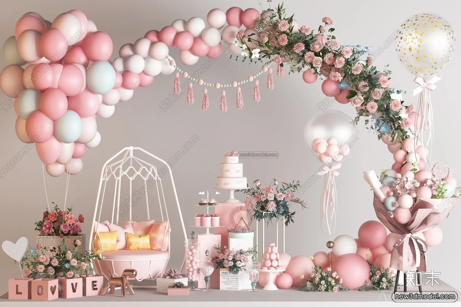 Wedding Studio - 3D Interior Scene - 3D Models - 073