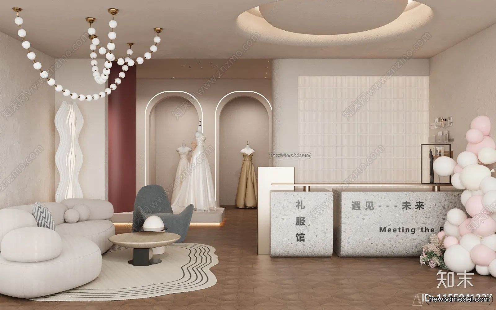 Wedding Studio - 3D Interior Scene - 3D Models - 086