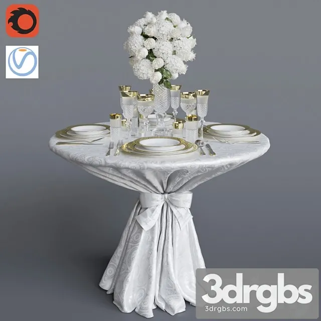 Wedding Table 3D Model Free