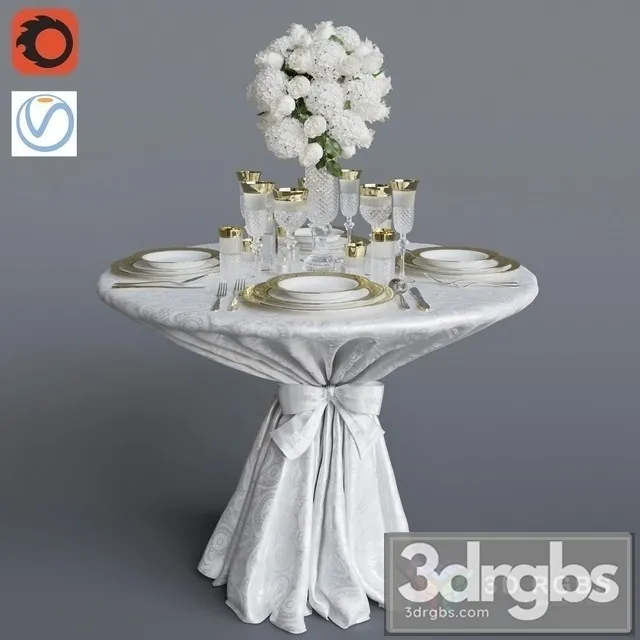 Wedding Table 3D Model Free